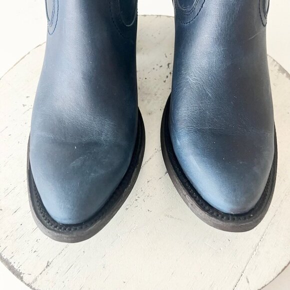 Lane Boots PLAIN JANE Womens Cowboy Bootie 9 Blue Western Cowgirl Ankle Boots - Picture 6 of 11